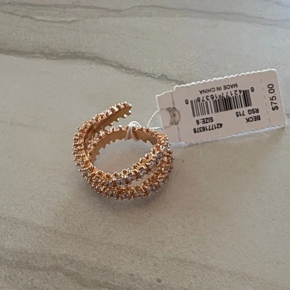 Kendra Scott Rosegold Beck ring - size 6 NWT - Picture 1 of 4
